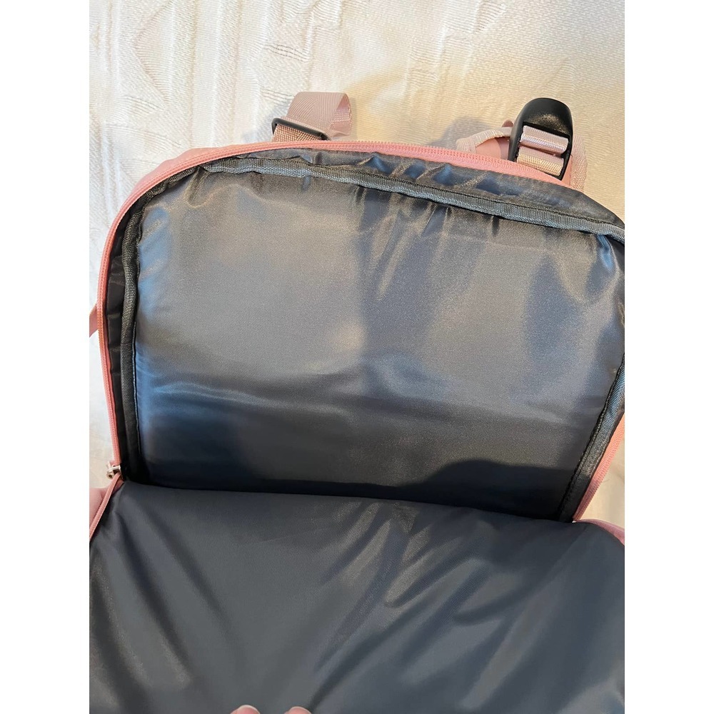 Pink Clamshell Padded Computer Backpack - Picture 4 of 5